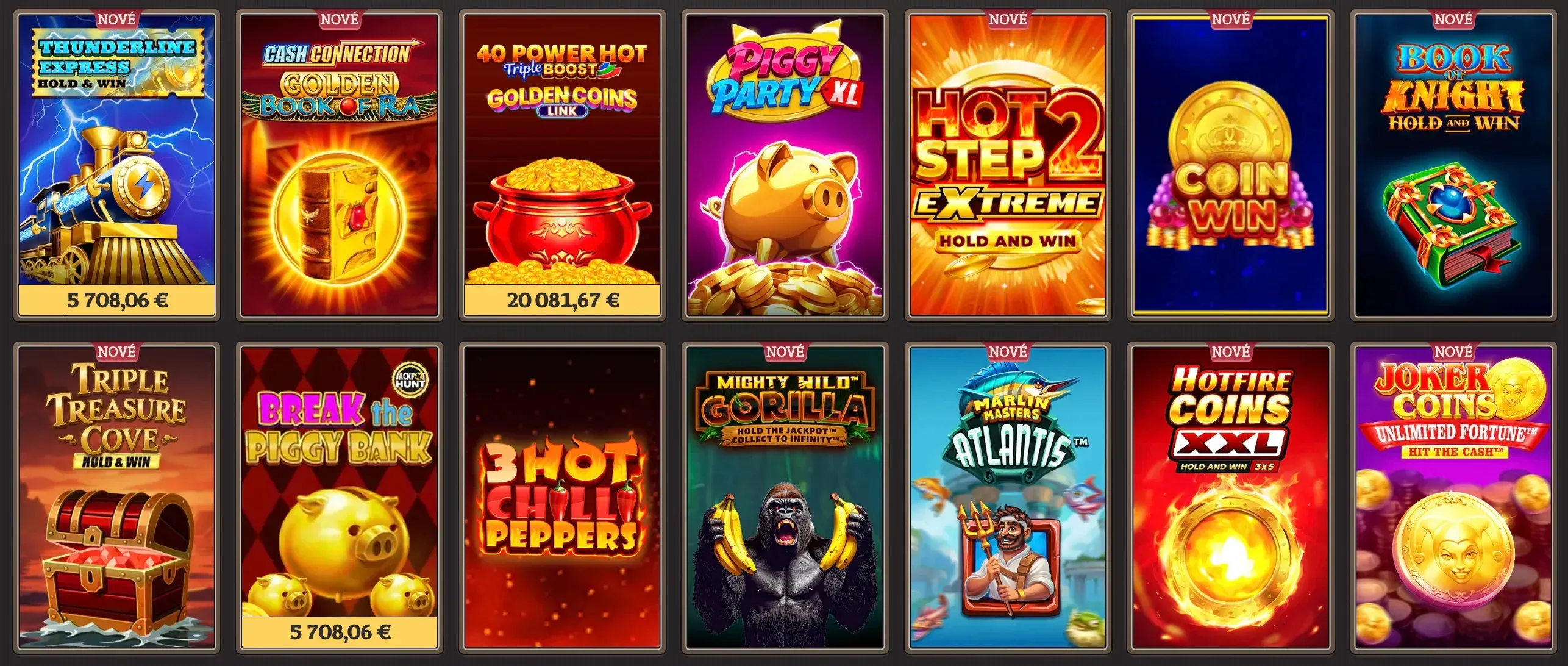 Kolekce automatů v Spinboss casino